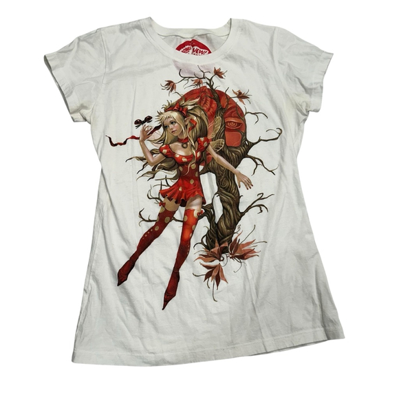 Hot Topic Tops - Y2K Trick Fairy fantasy core baby tee Red Fairy